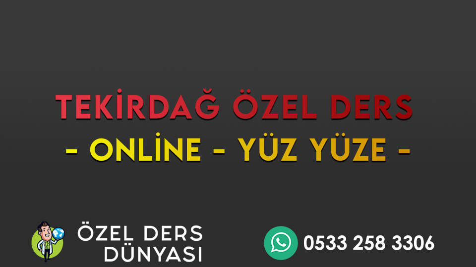 Tekirdağ Özel Ders